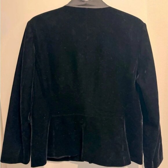 InWear velvet Callia blazer black one button soft office formal fitted rare US14 - Picture 4 of 6